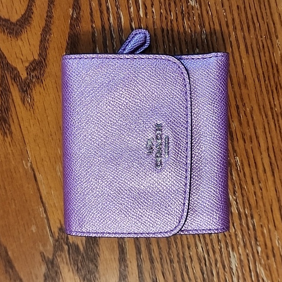 Coach Mini Sierra Silver Metallic Lilac Purse and Wallet Set - Picture 8 of 12